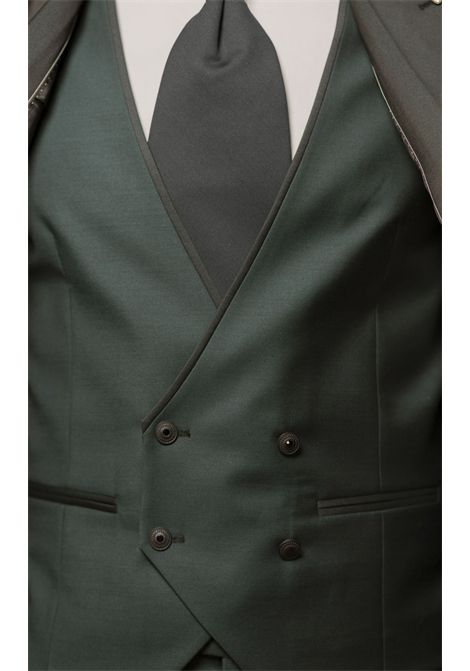 Abito da sposo in lana stretch verde scuro THOMAS PINA | Abiti | COR26.04.910VERDE